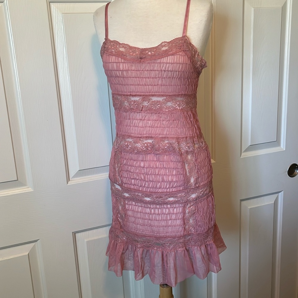 Free People Condesa Mini Slip Dress In Smoke Rose Color Nwot View 4
